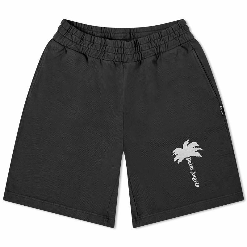 PALM ANGELS SWEATSHORT THE PALM IN BLACK