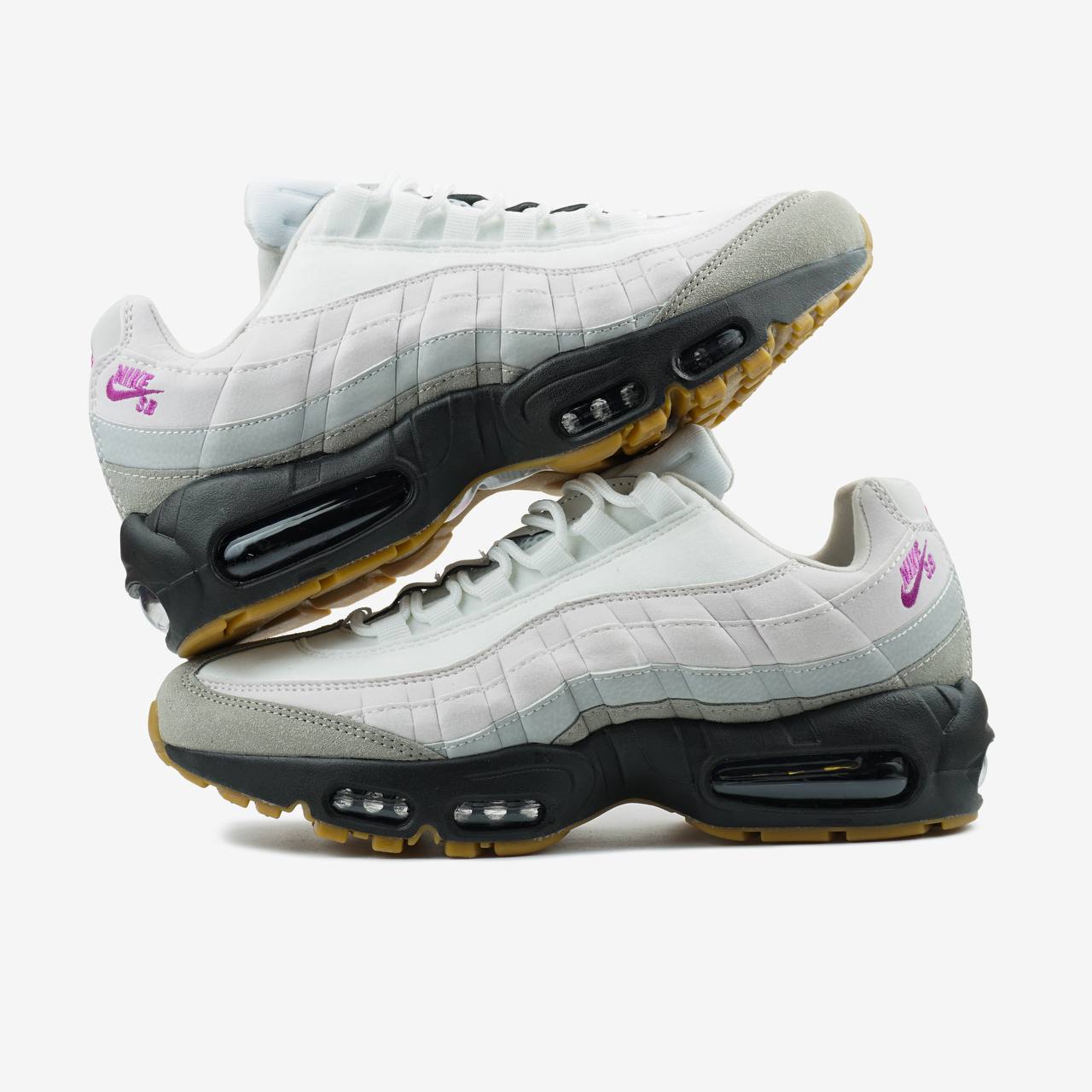 NIKE AIR MAX 95 WHITE GREY BLACK GUM