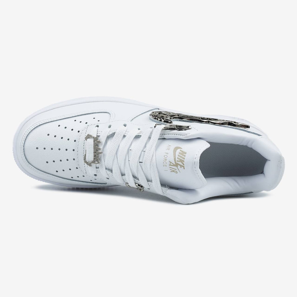 NIKE AIR FORCE 1 LOW MOLTEN METAL SILVER WHITE