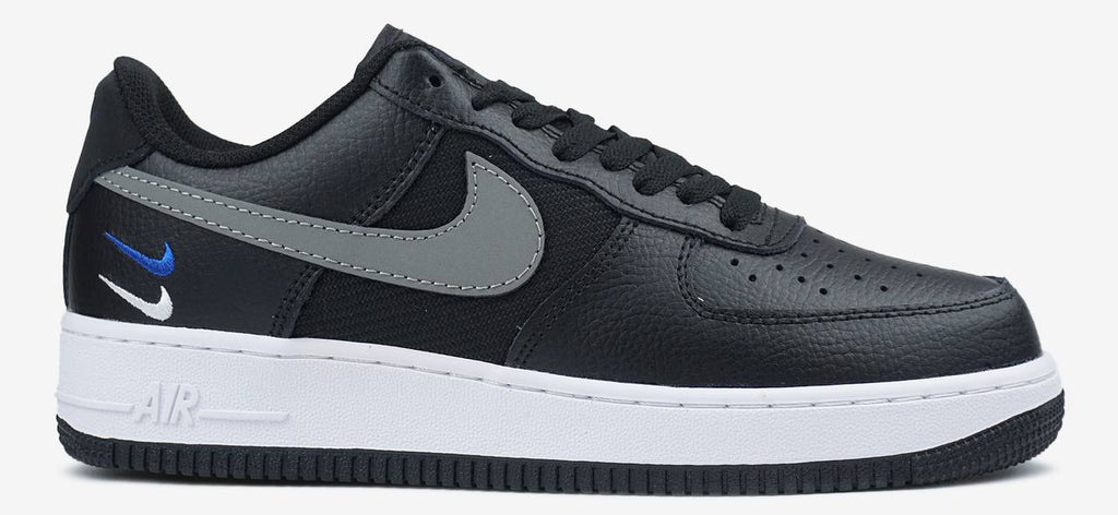 NIKE AIR FORCE 1 LOW SE MINI SWOOSH CASUAL SHOES BLACK