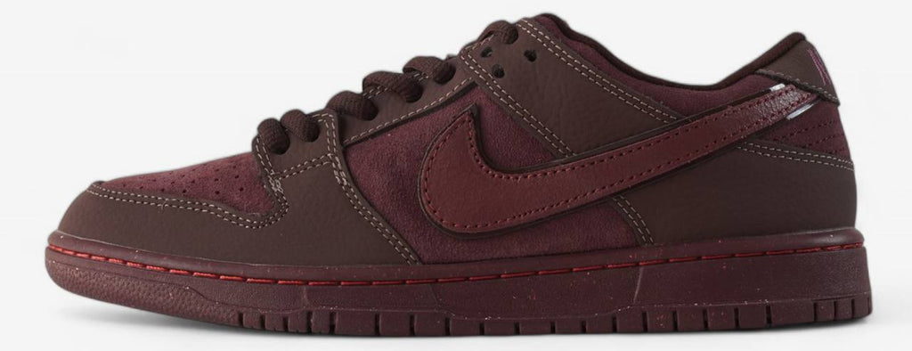 NIKE SB DUNK CITY OF LOVE BURGUNDY CRUSH
