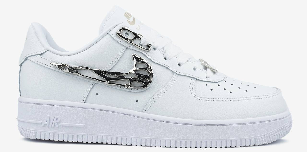 NIKE AIR FORCE 1 LOW MOLTEN METAL SILVER WHITE
