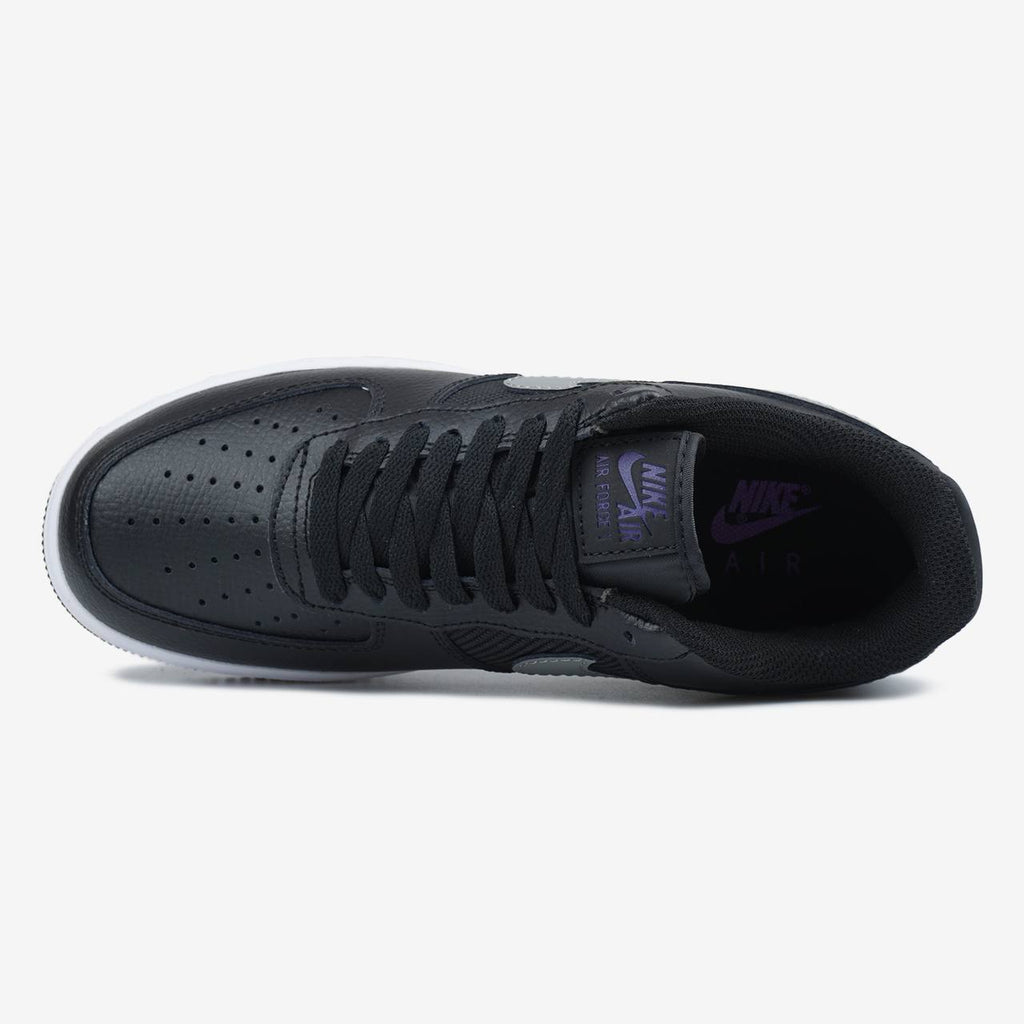 NIKE AIR FORCE 1 LOW SE MINI SWOOSH CASUAL SHOES BLACK