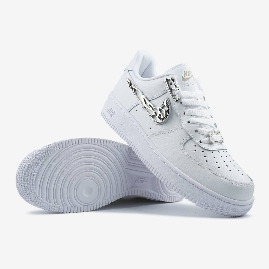 NIKE AIR FORCE 1 LOW MOLTEN METAL SILVER WHITE