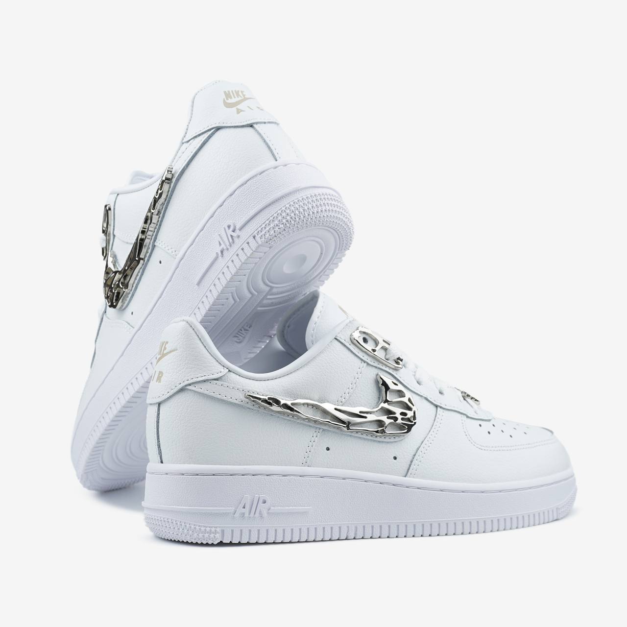 NIKE AIR FORCE 1 LOW MOLTEN METAL SILVER WHITE