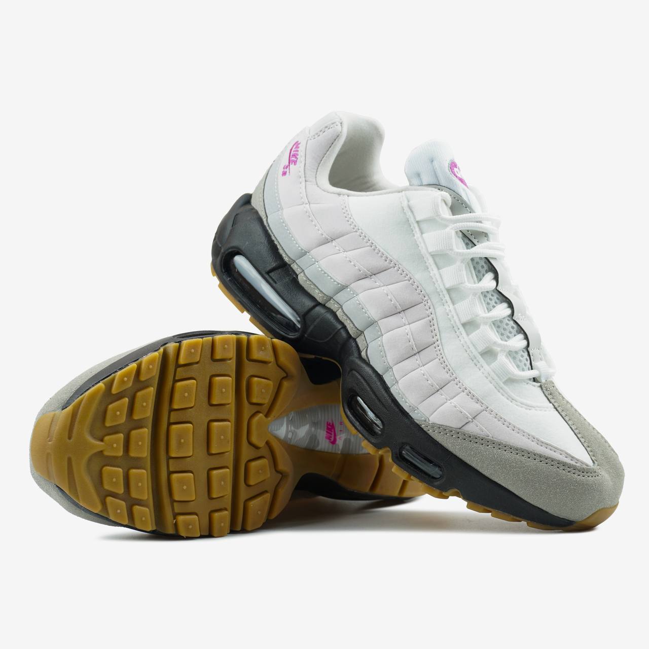 NIKE AIR MAX 95 WHITE GREY BLACK GUM