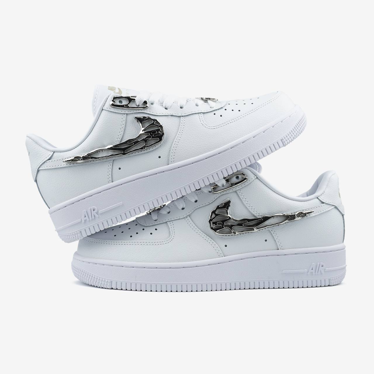 NIKE AIR FORCE 1 LOW MOLTEN METAL SILVER WHITE
