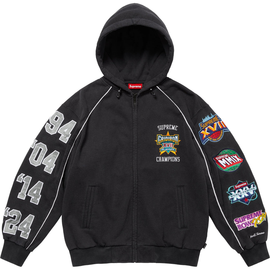 SUPREME PLAYOFFS ZIP UP HOODED SWEATSHIRT