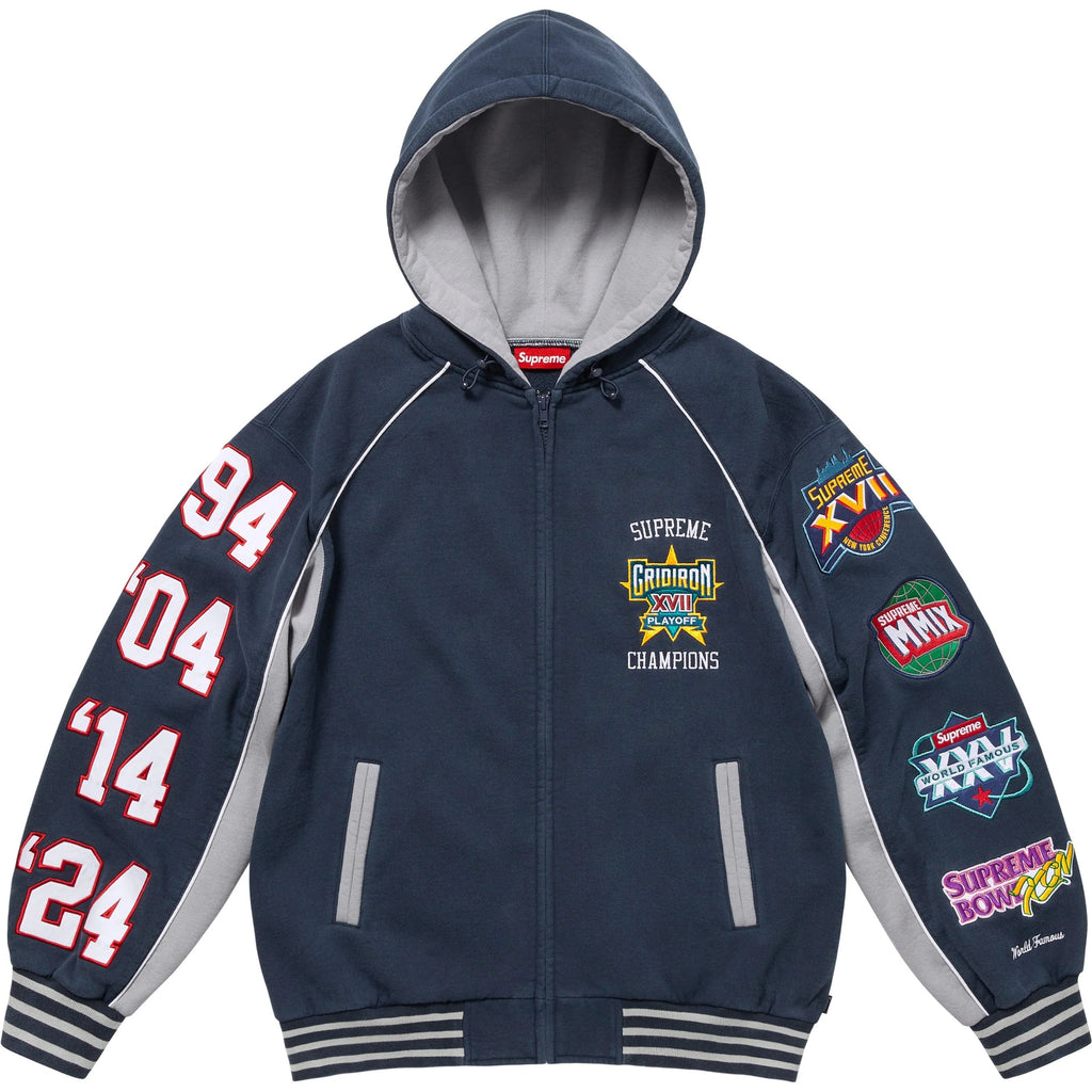 SUPREME PLAYOFFS ZIP UP HOODED SWEATSHIRT