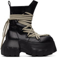 RICK OWENS BLACK TOWER MEGALACE MEGA TRACTOR BOOTS