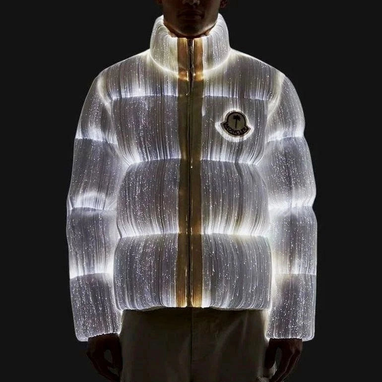 MONCLER X PALM ANGELS MAYA 70 JACKET IN BRIGHT WHITE