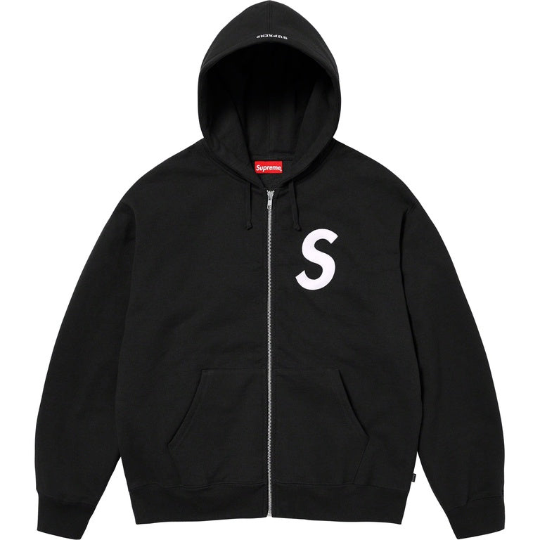 SUPREME S LOGO ZIP UP HOODED SWEATSHIRT