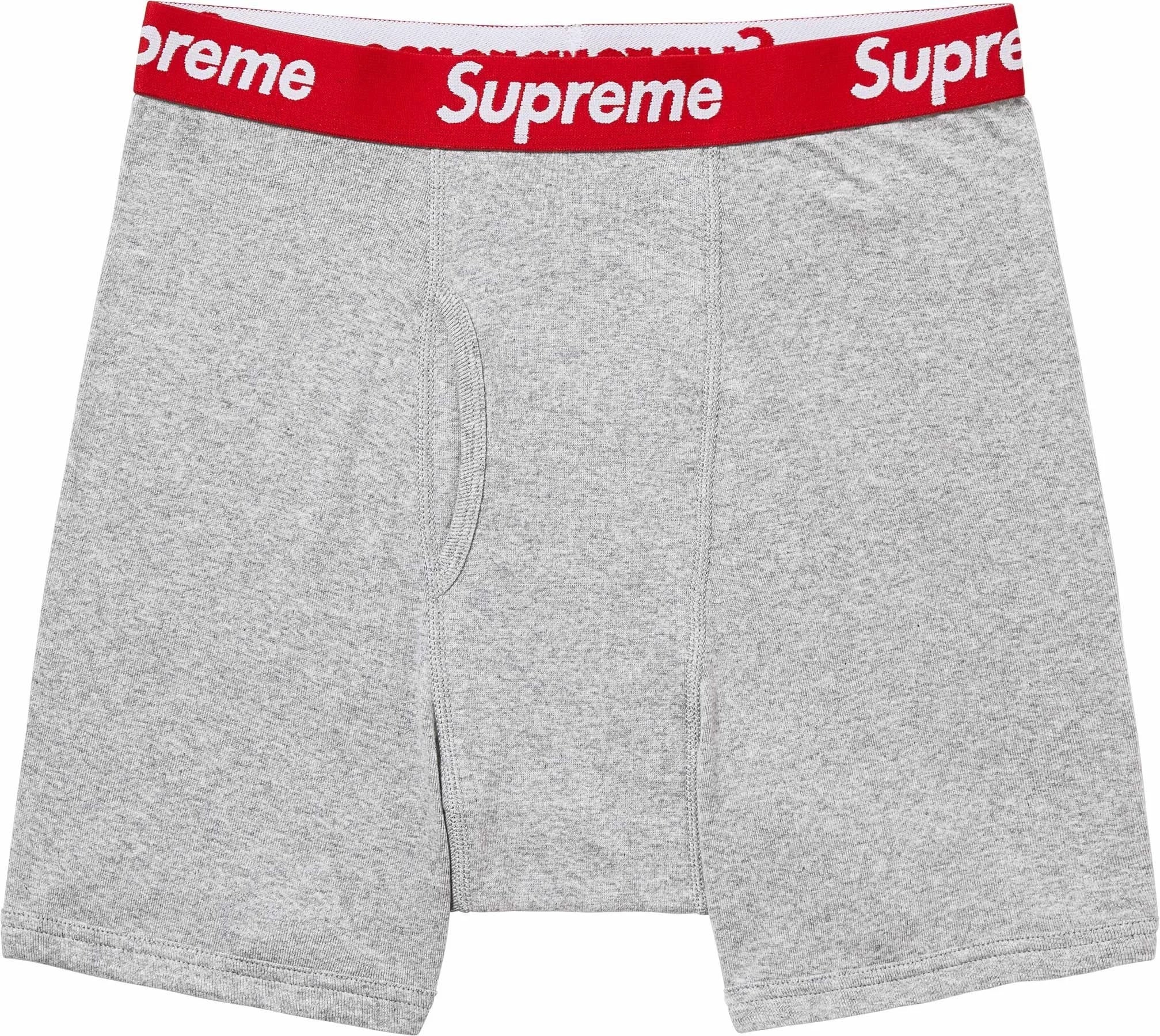 SUPREME®/HANES® HEATHER GREY BOXER BRIEFS (2 PACK)