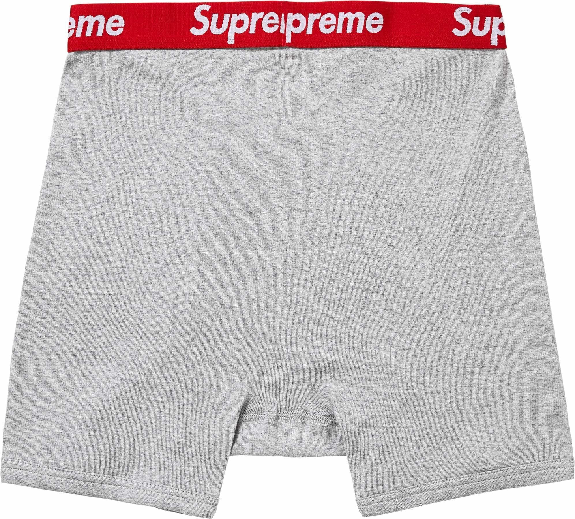 SUPREME®/HANES® HEATHER GREY BOXER BRIEFS (2 PACK)