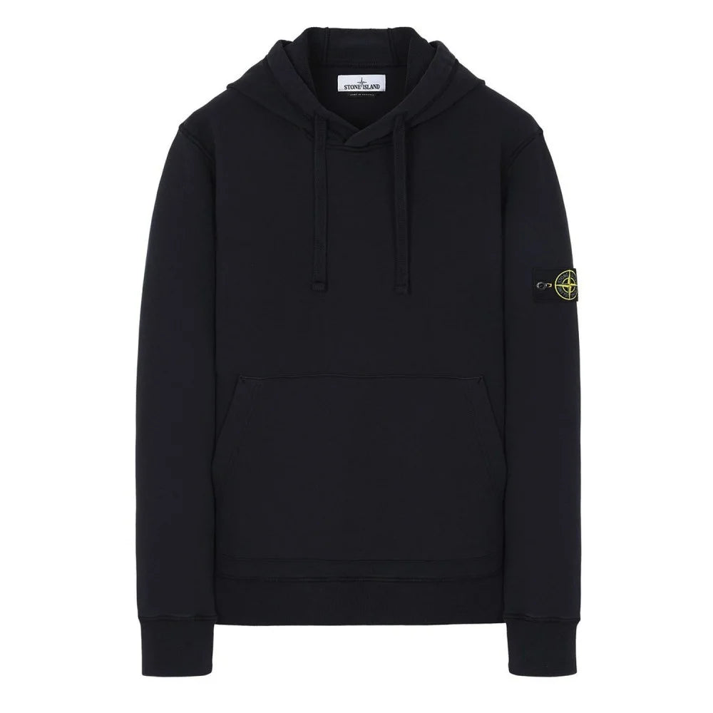 STONE ISLAND HOODIE IN BLACK