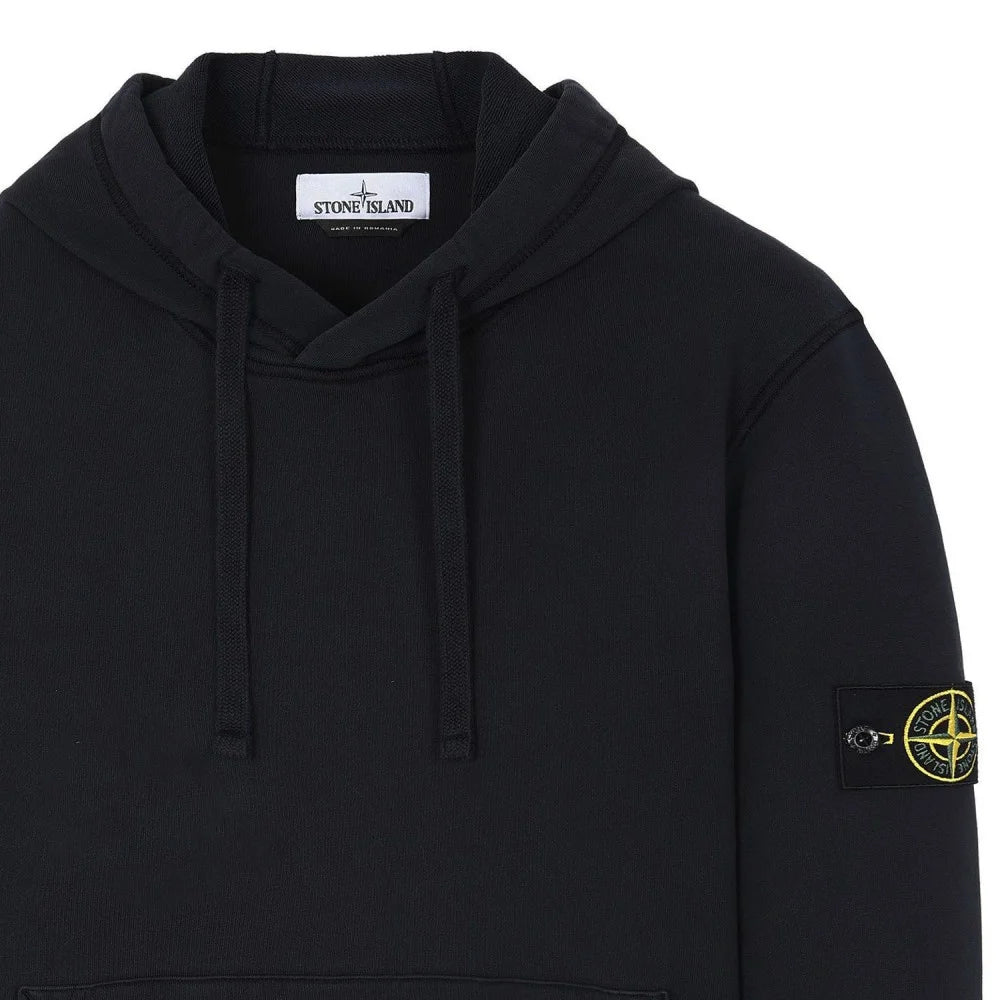 STONE ISLAND HOODIE IN BLACK
