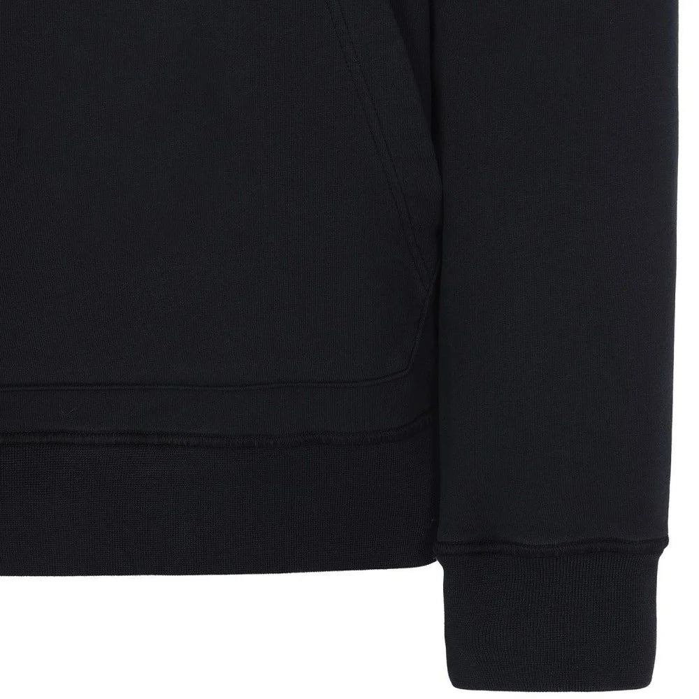 STONE ISLAND HOODIE IN BLACK