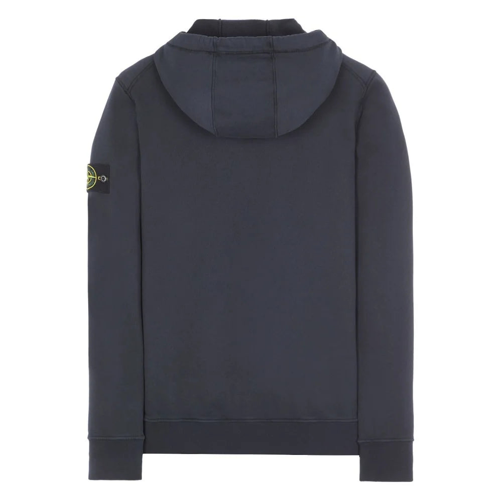 STONE ISLAND ZIP-UP HOODIE IN ANTRACIT