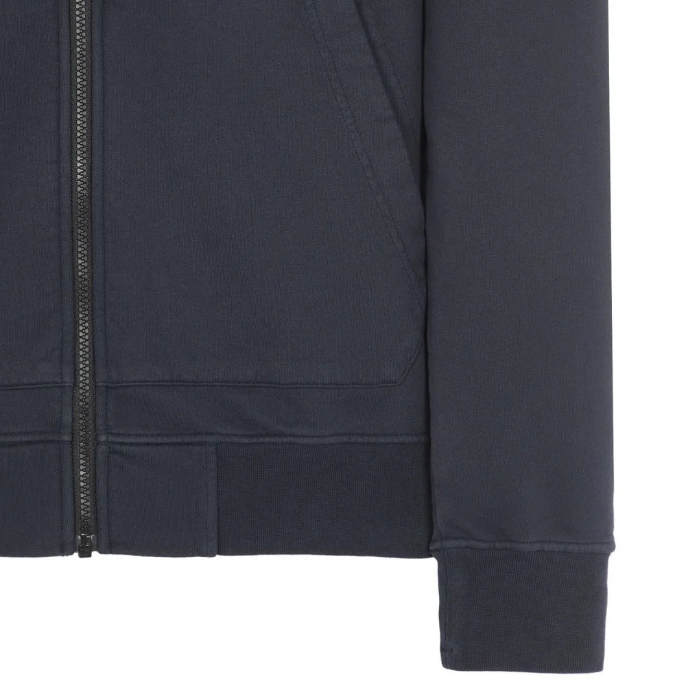 STONE ISLAND ZIP-UP HOODIE IN ANTRACIT