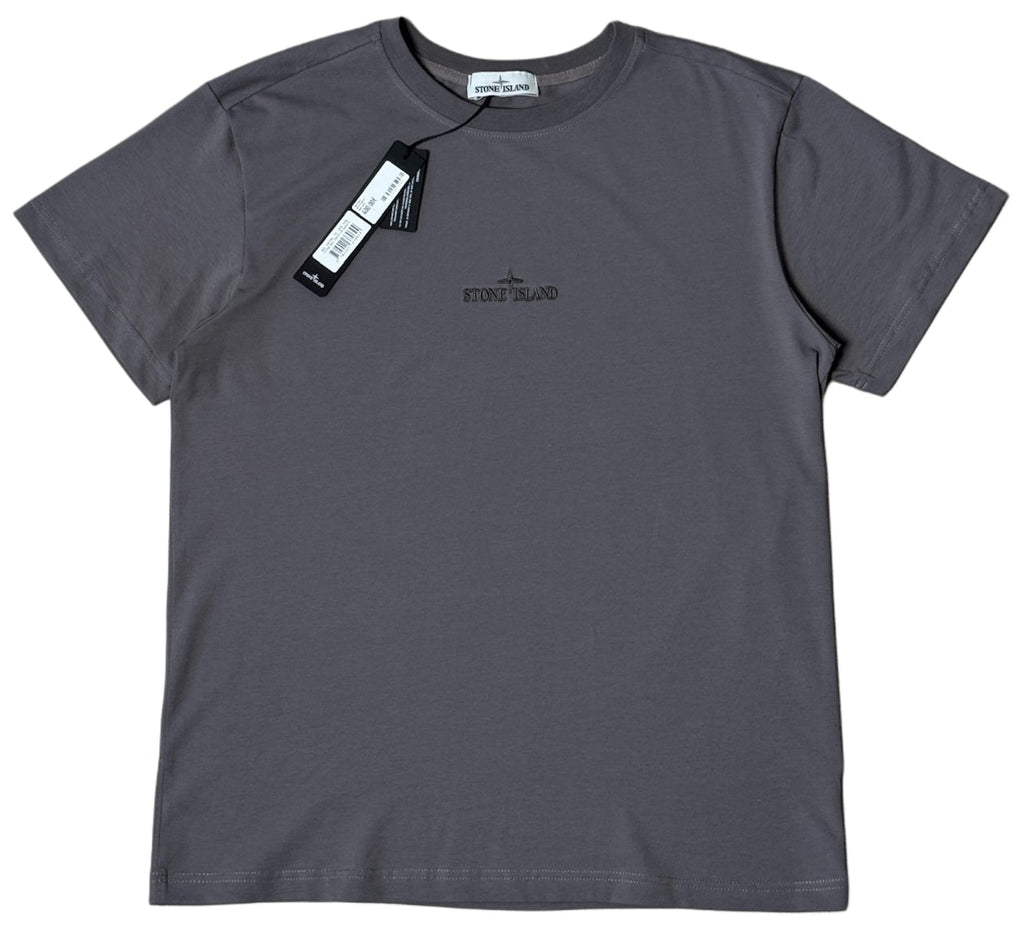 STONE ISLAND EMBROIDERED LOGO T-SHIRT