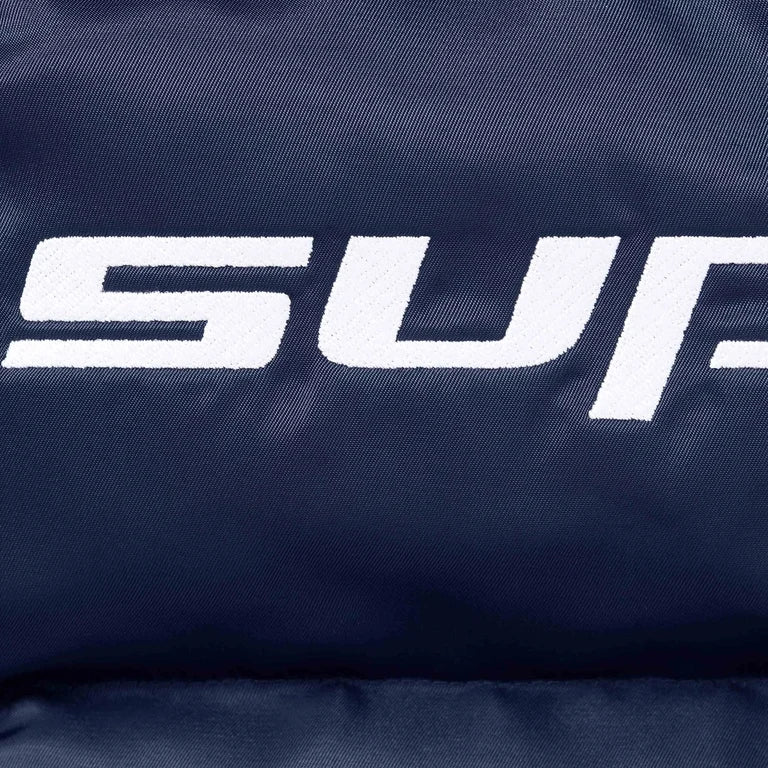 SUPREME X JORDAN PUFFER JACKET IN NAVY BLUE