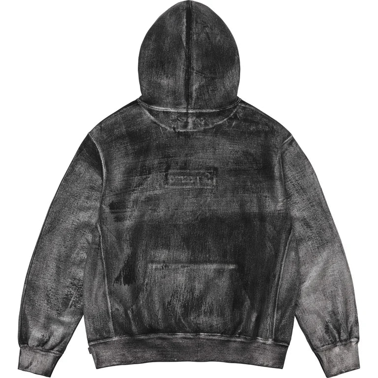 SUPREME®/MM6 MAISON MARGIELA FOIL BOX LOGO HOODED SWEATSHIRT IN BLACK