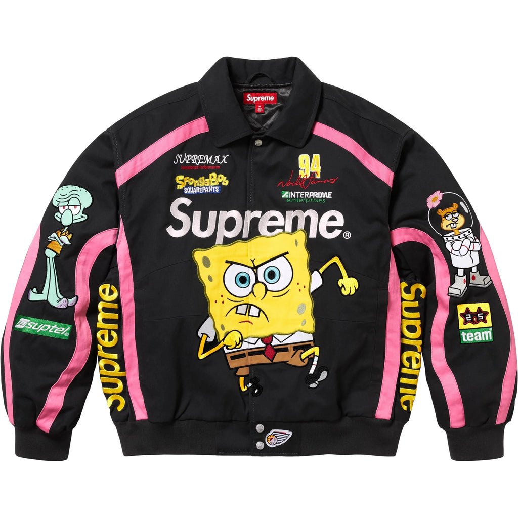 SUPREME SPONGEBOB SQUAREPANTS JEFF HAMILTON RACING JACKET