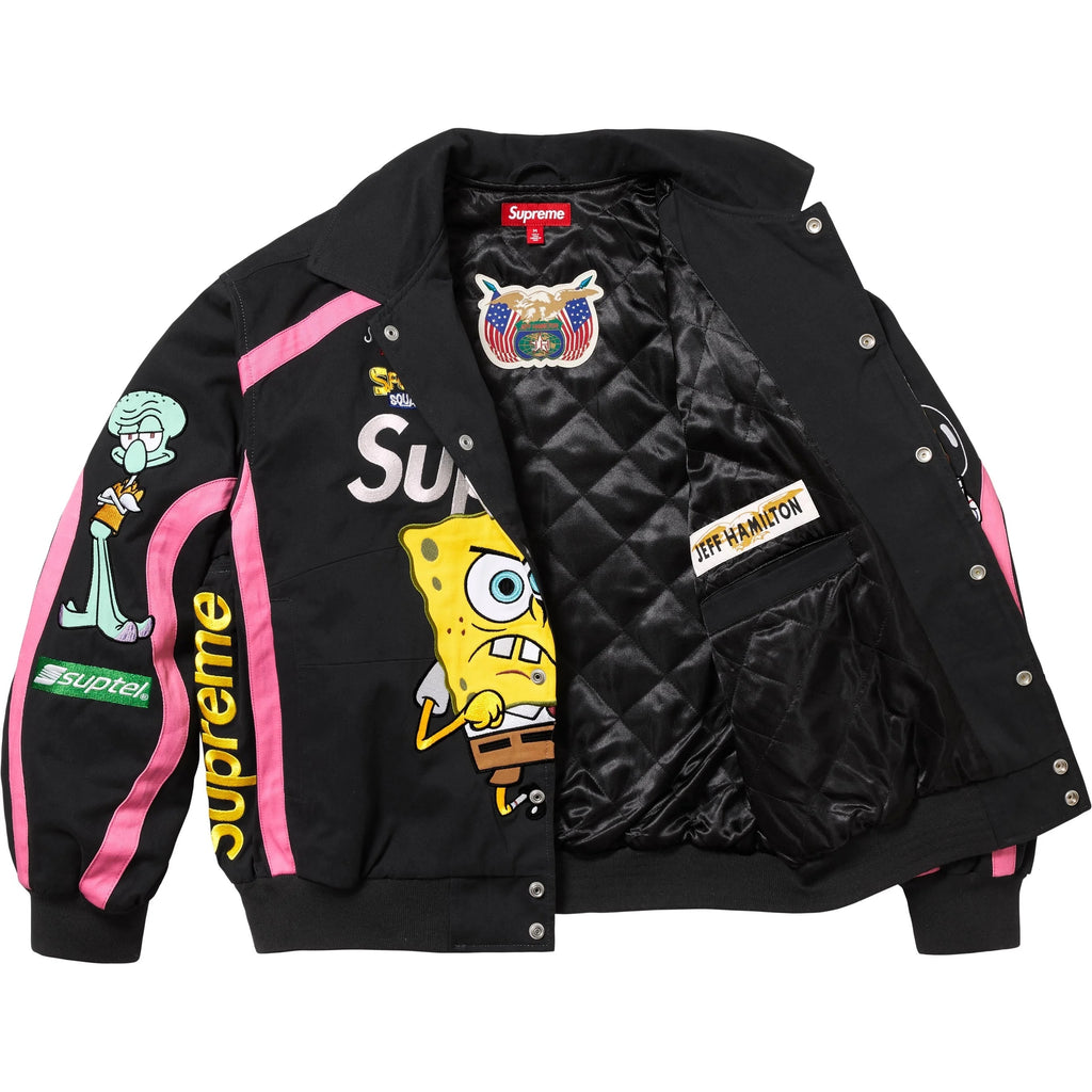 SUPREME SPONGEBOB SQUAREPANTS JEFF HAMILTON RACING JACKET