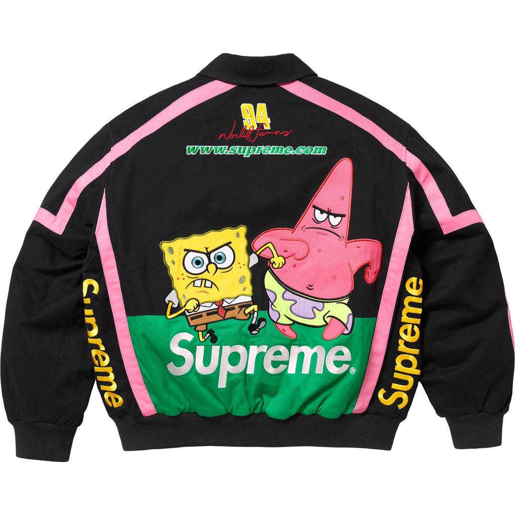 SUPREME SPONGEBOB SQUAREPANTS JEFF HAMILTON RACING JACKET