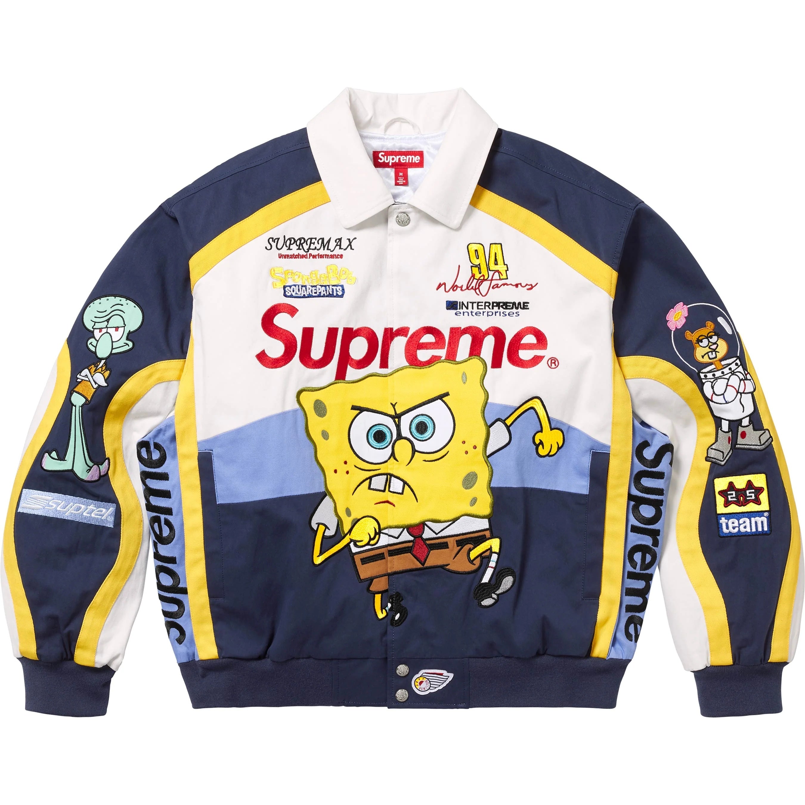 SUPREME SPONGEBOB SQUAREPANTS JEFF HAMILTON RACING JACKET