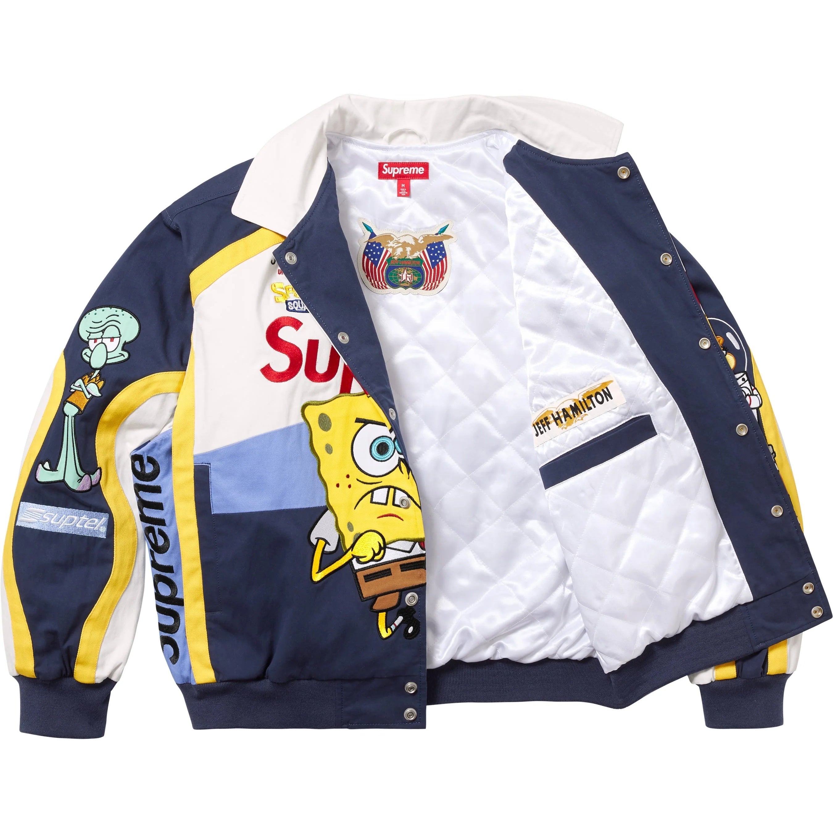 SUPREME SPONGEBOB SQUAREPANTS JEFF HAMILTON RACING JACKET