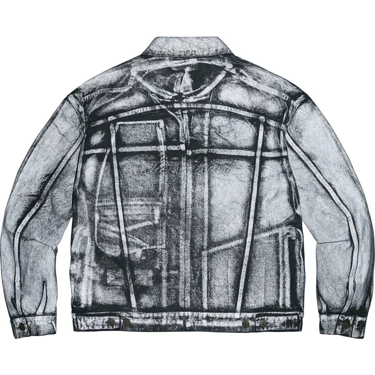 SUPREME®/STONE ISLAND® DENIM TRUCKER JACKET IN REFLECTIVE