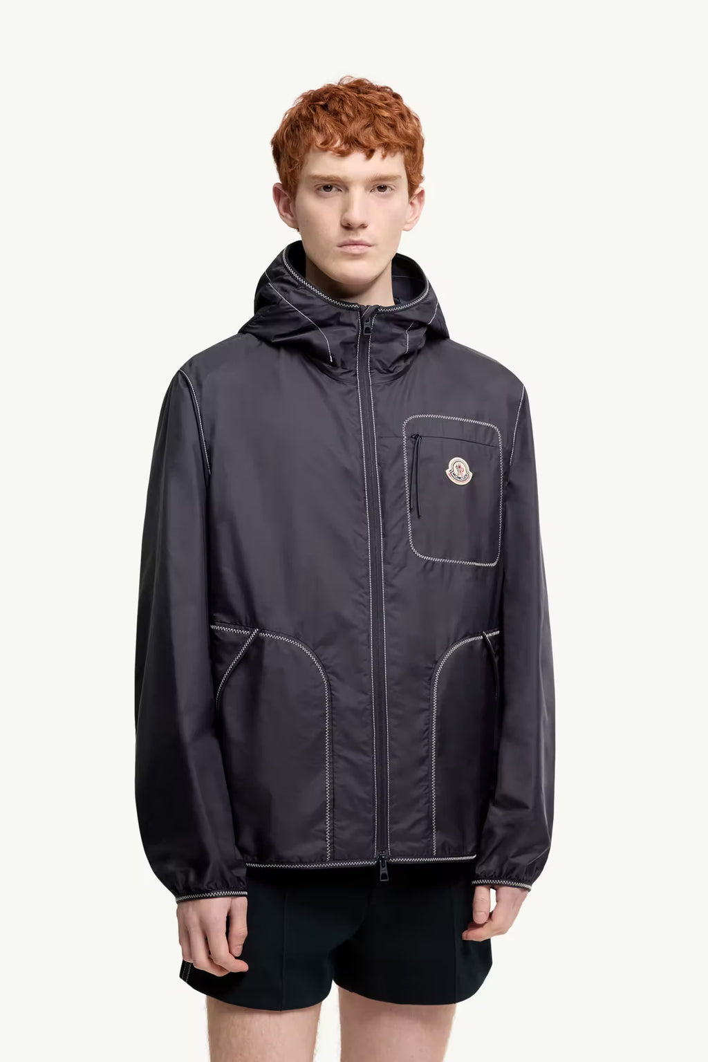MONCLER NIGHT BLUE TERCHE HOODED JACKET