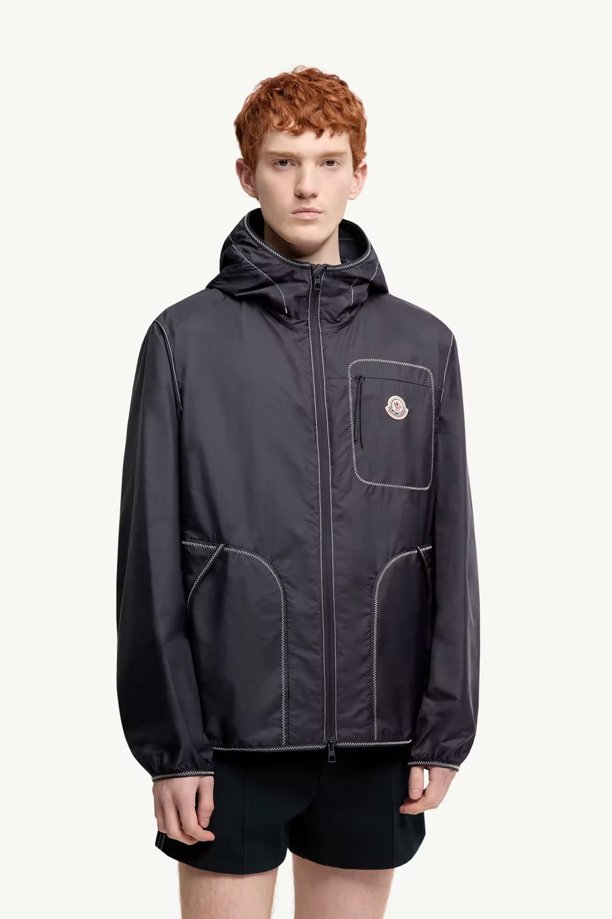 MONCLER NIGHT BLUE TERCHE HOODED JACKET