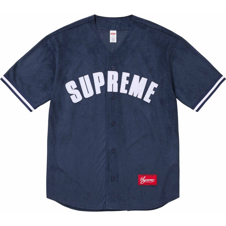 SUPREME ULTRASUEDE MESH BASEBALL JERSEY