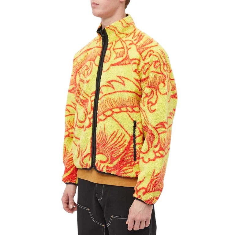 STUSSY DRAGON SHERPA JACKET YELLOW