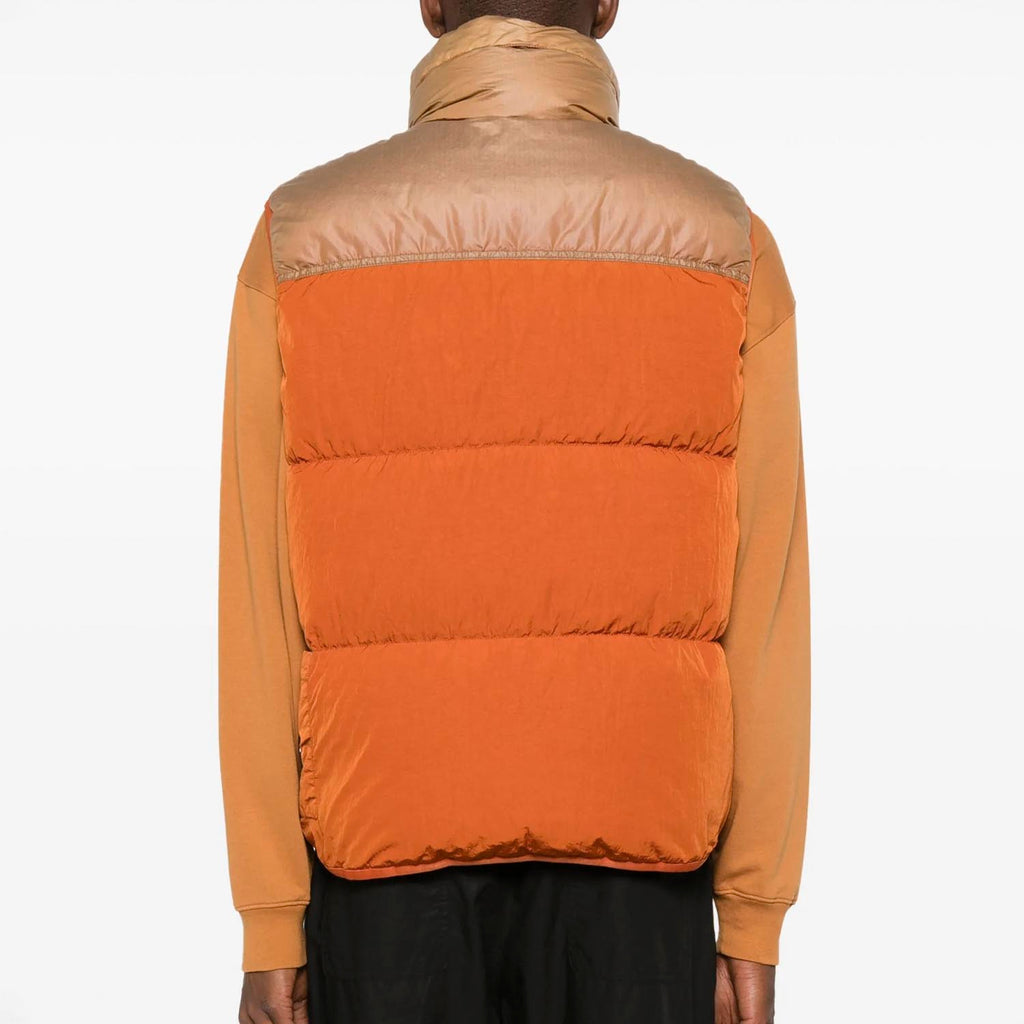 C.P. COMPANY ECO CHROME-R MIXED DOWN VEST 'ORANGE'