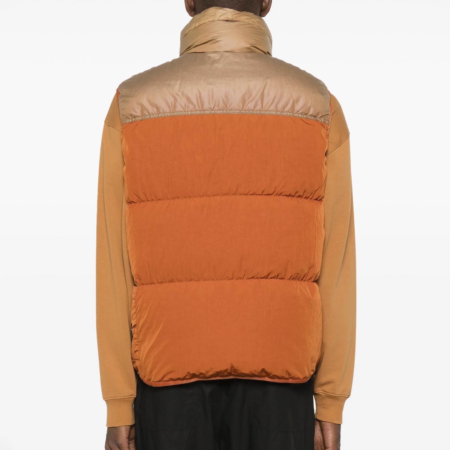 C.P. COMPANY ECO CHROME-R MIXED DOWN VEST 'ORANGE'